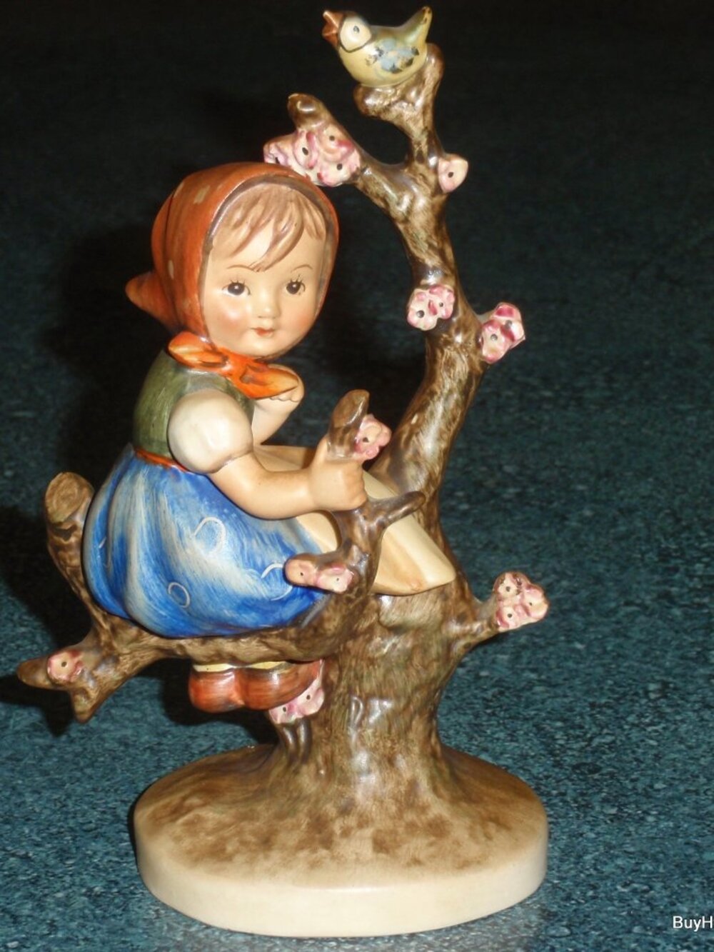 1950s " Apple Tree Girl" Goebel Hummel Figurine #141/1 TMK2 FULL BEE - Antique! - Picture 2 of 11